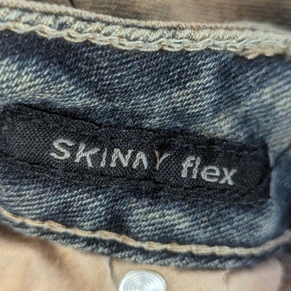 CJ Black Premium Size 34/32 Distressed Brown/Blue Skinny Flex - Picture 5 of 16